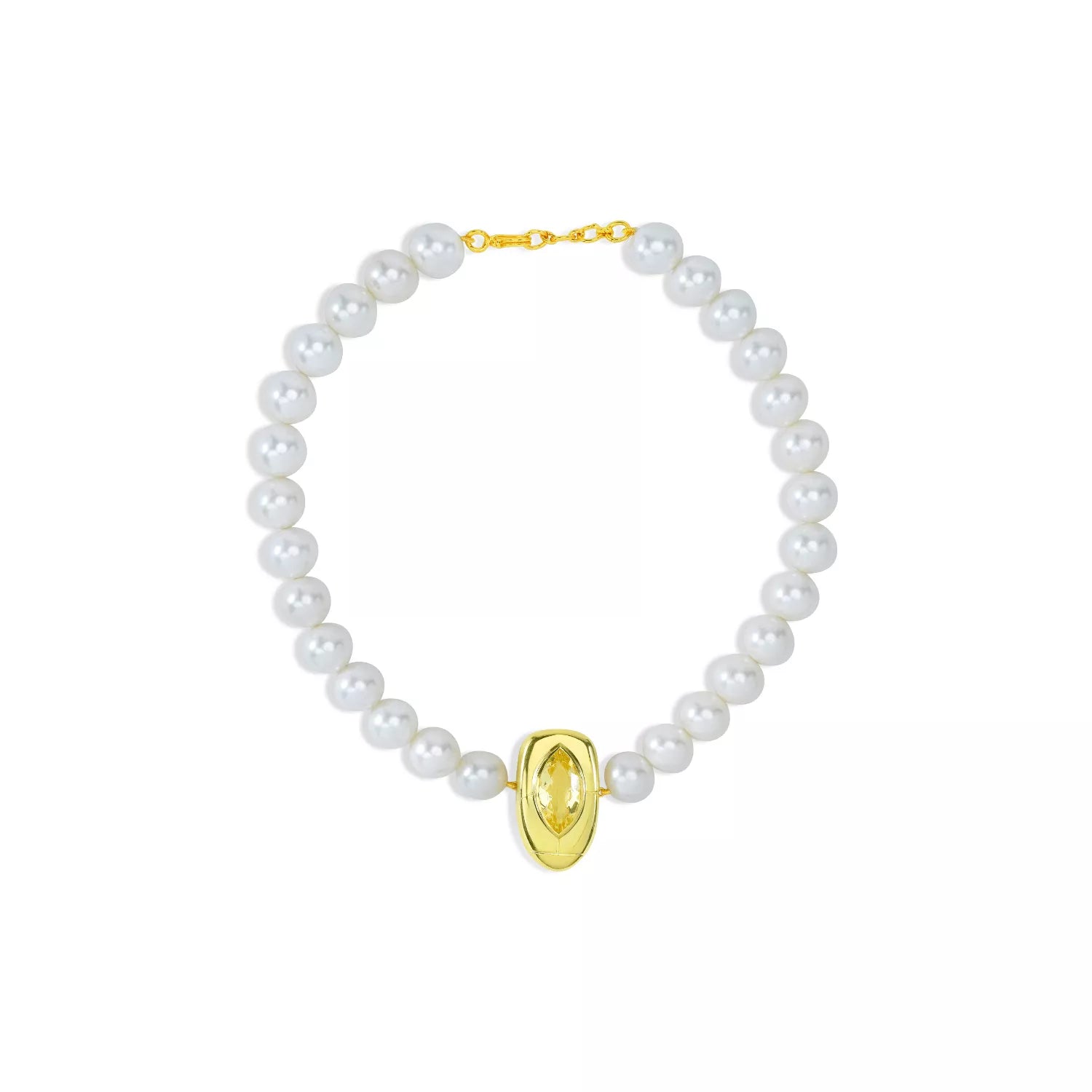 Golden Lumina Pearl Necklace