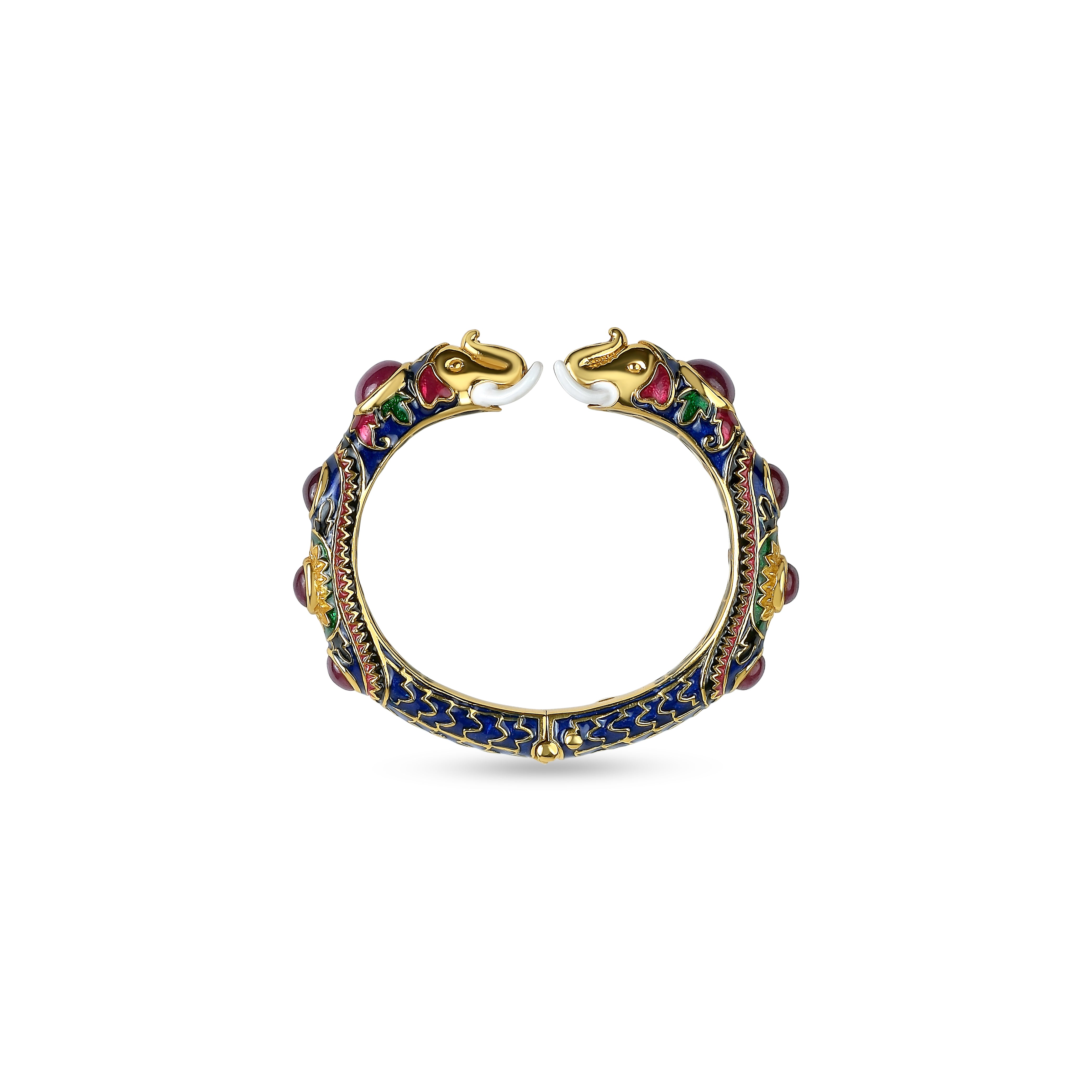 White Tusk Elephant Bangle