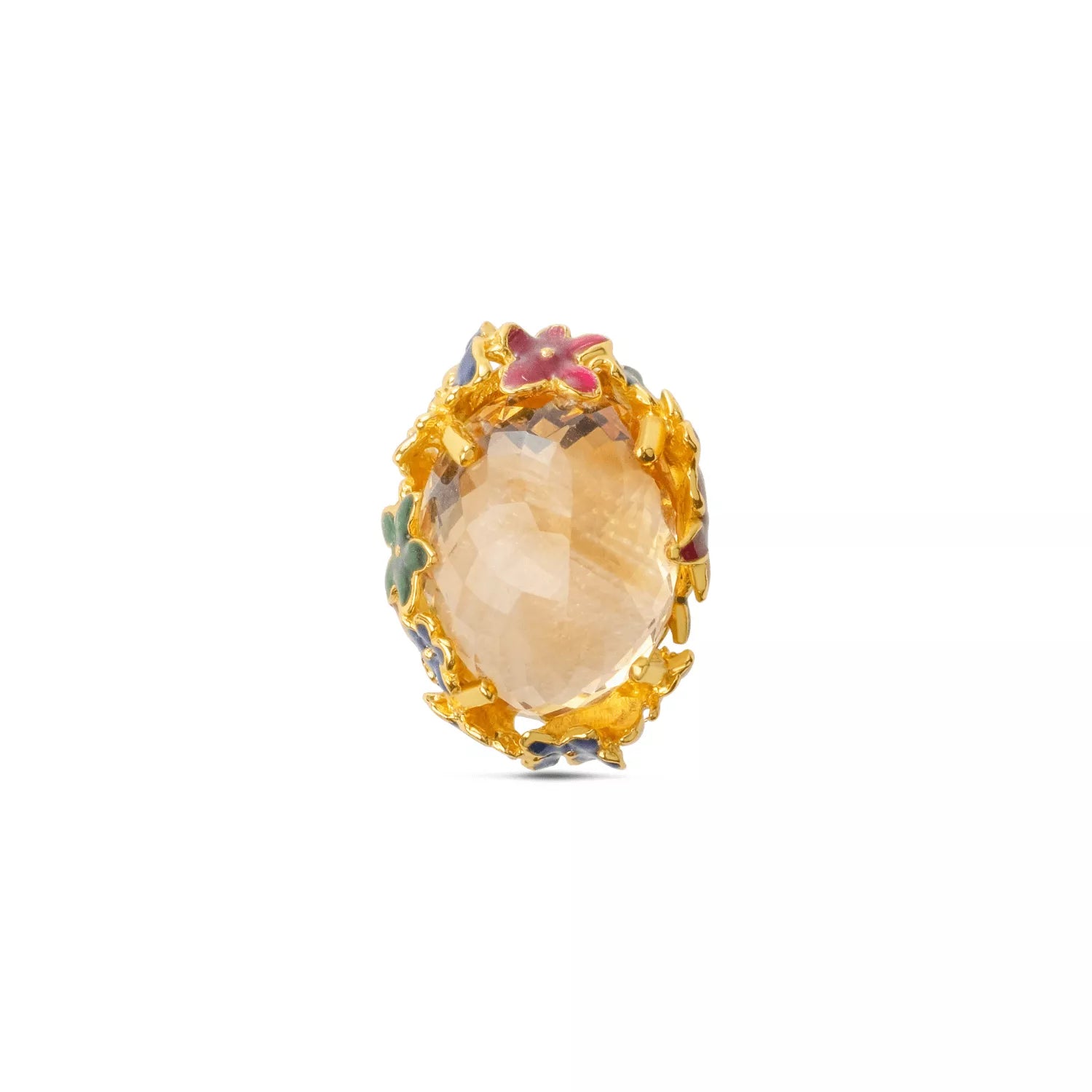 Golden Bloom Citrine Ring