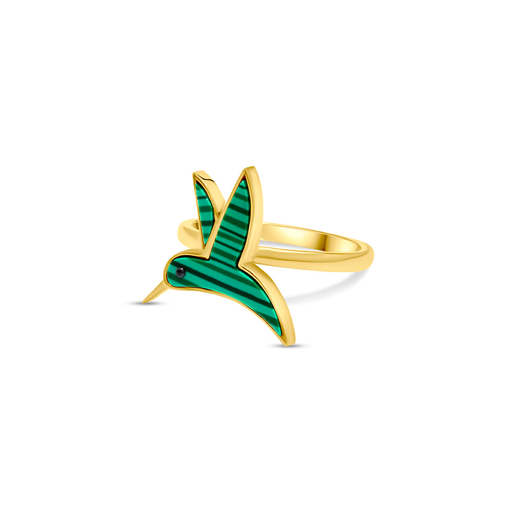 Hummingbird Ring - Malachite
