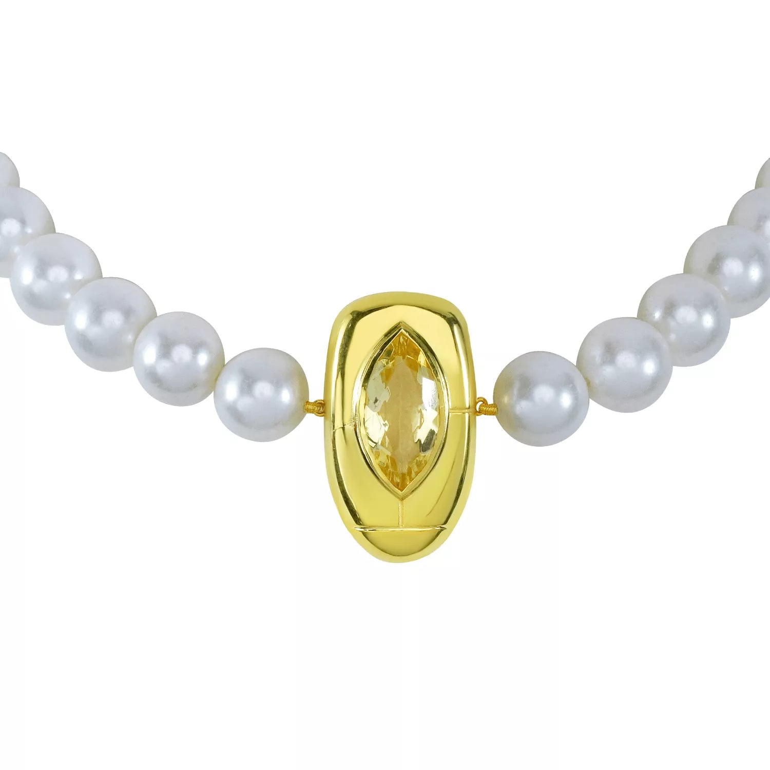 Golden Lumina Pearl Necklace