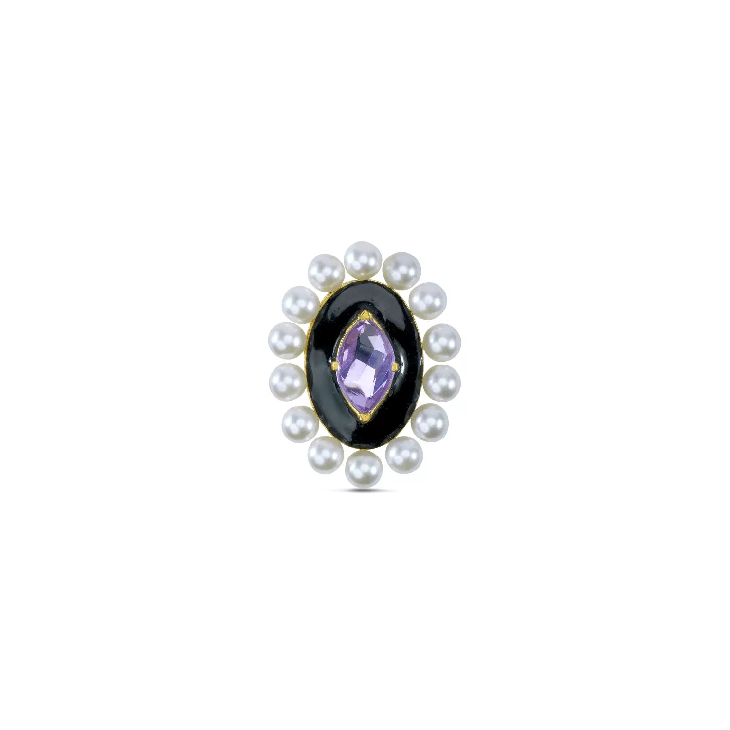Midnight Orchid Stud Earrings
