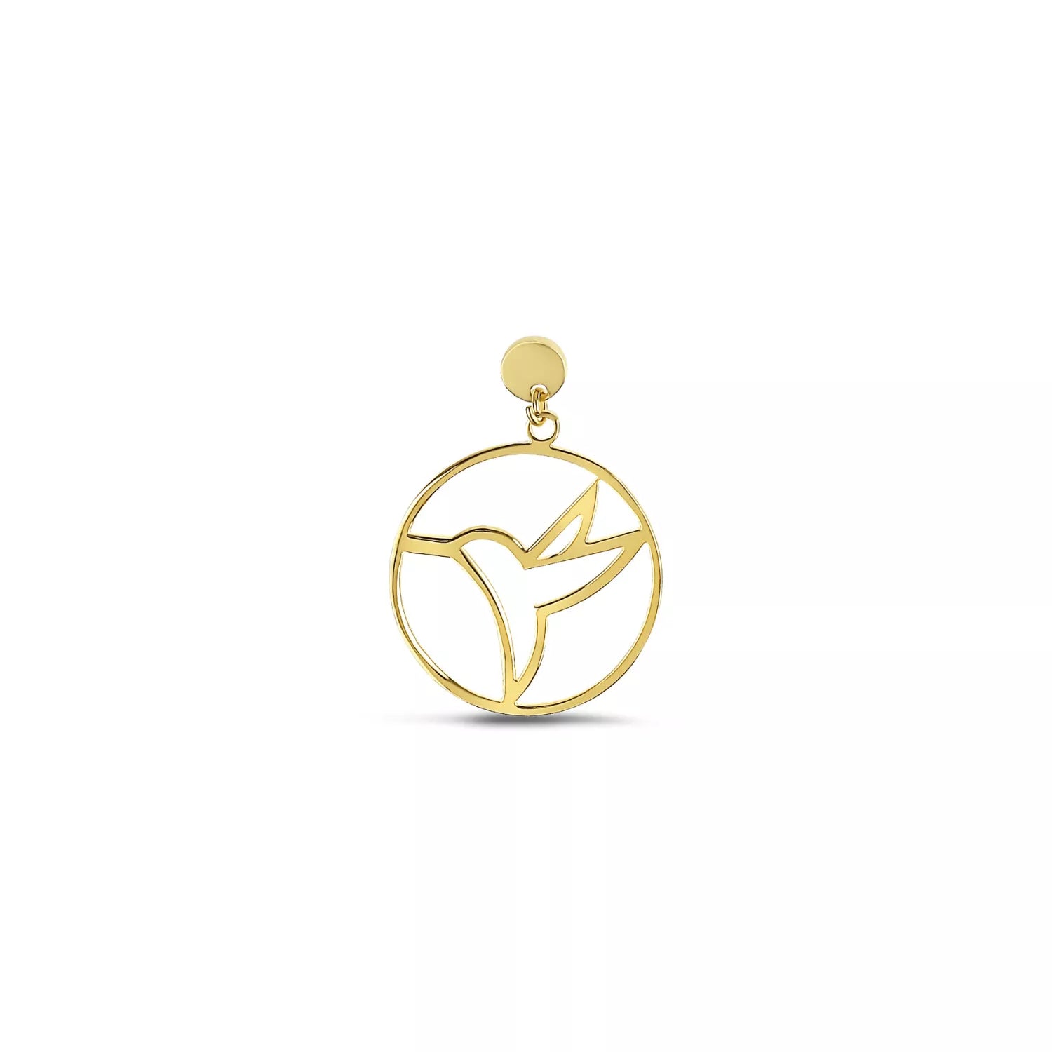 أقراط ميدالية الطائر الطنان - صغيرة