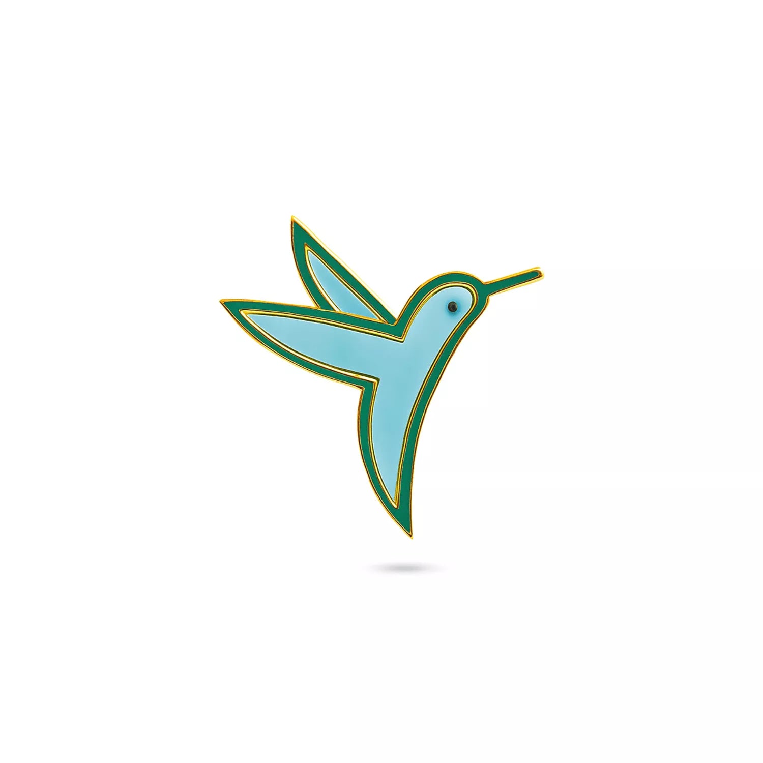Hummingbird Earrings - Turquoise and Enamel