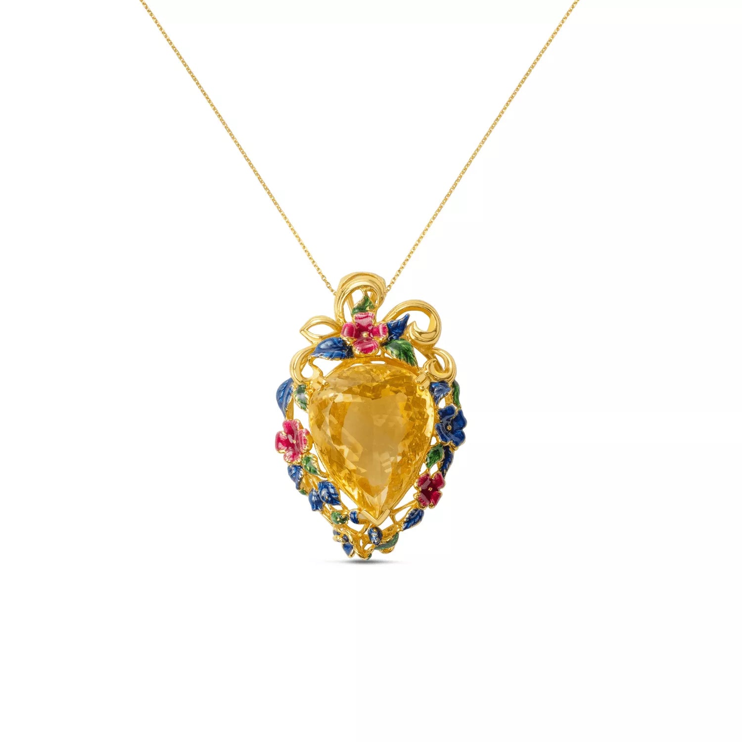 Golden Bloom Citrine Pendant