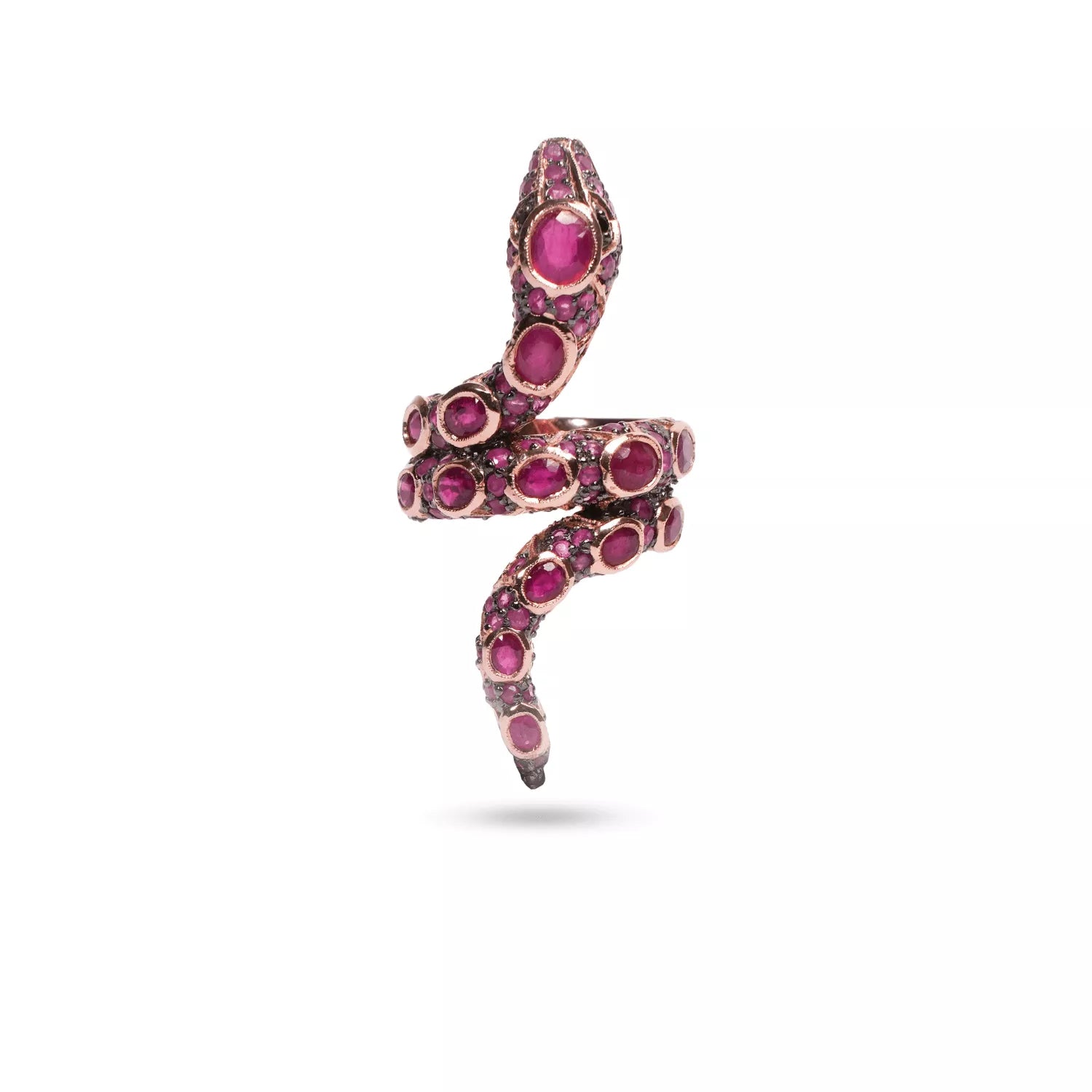 Crimson Serpent Wrap Ring