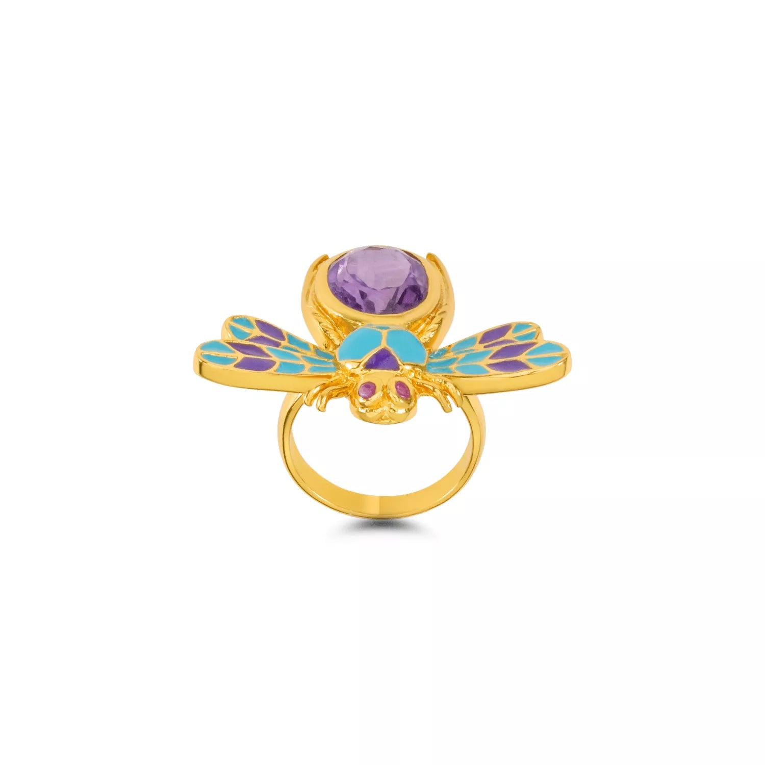 Amethyst Honeybee Ring