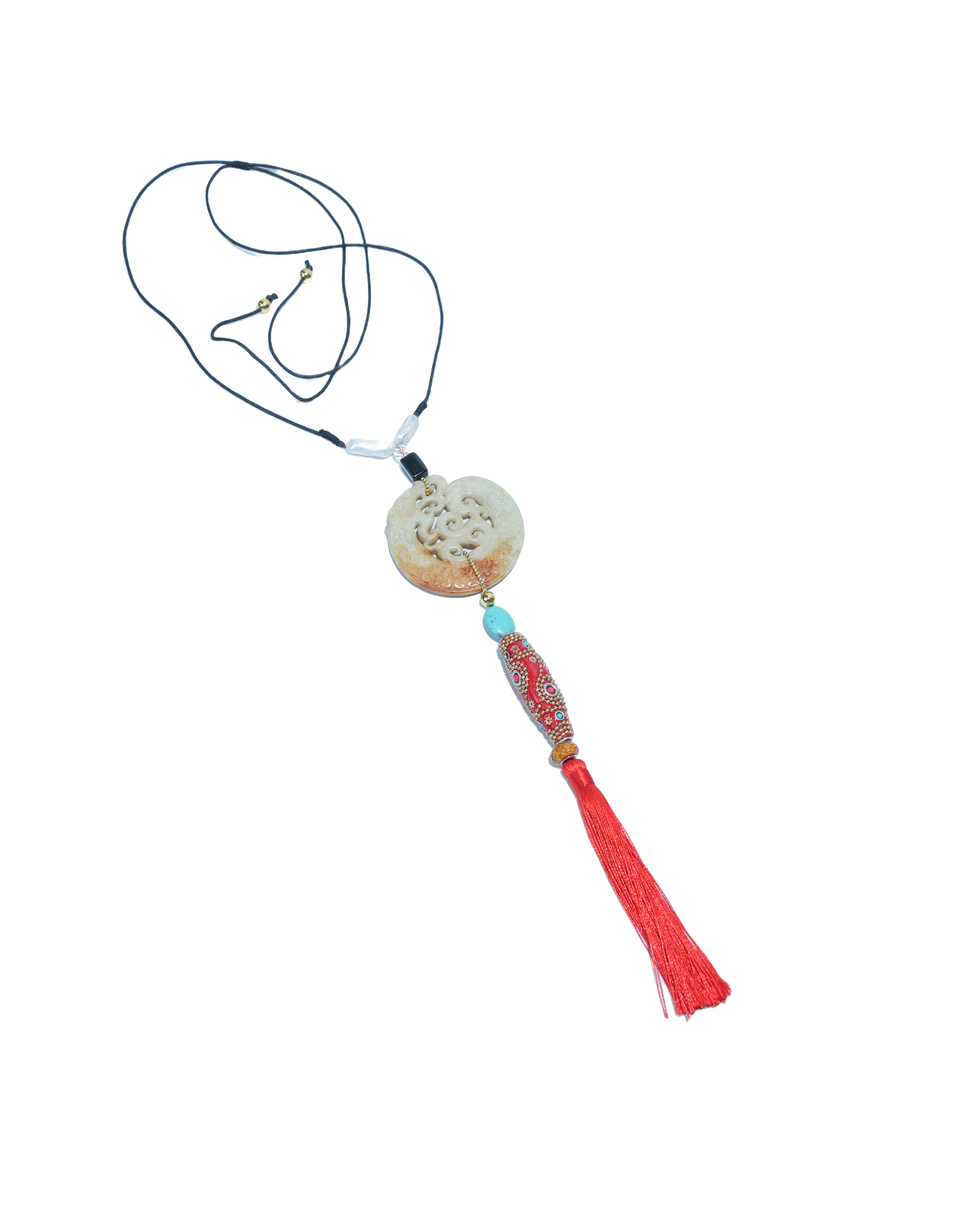 Jade Sun Amulet Necklace