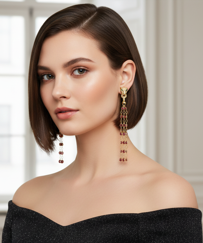Panther Veil Earrings