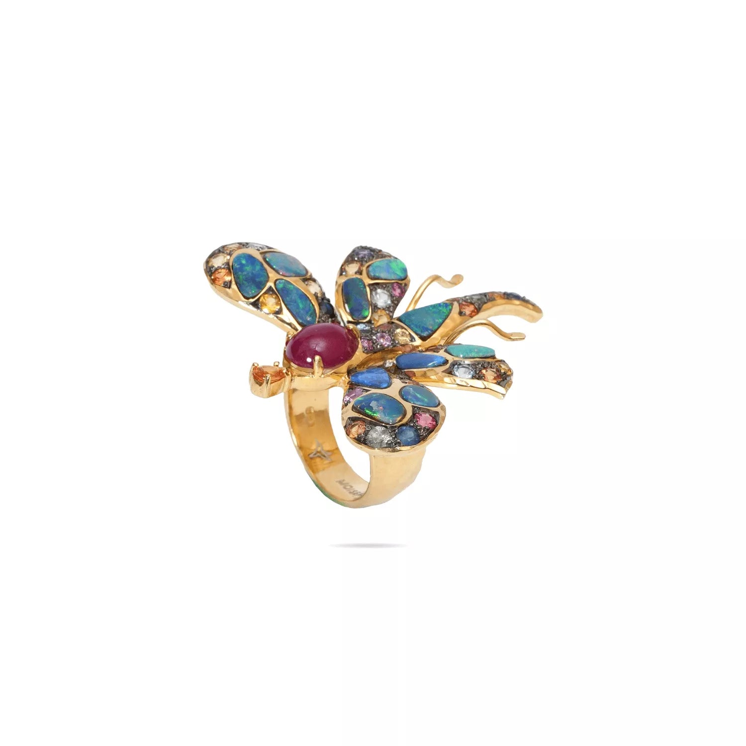 Azure Opal Dragonfly Ring