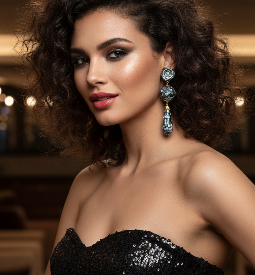 أقراط لونا فسيفساء