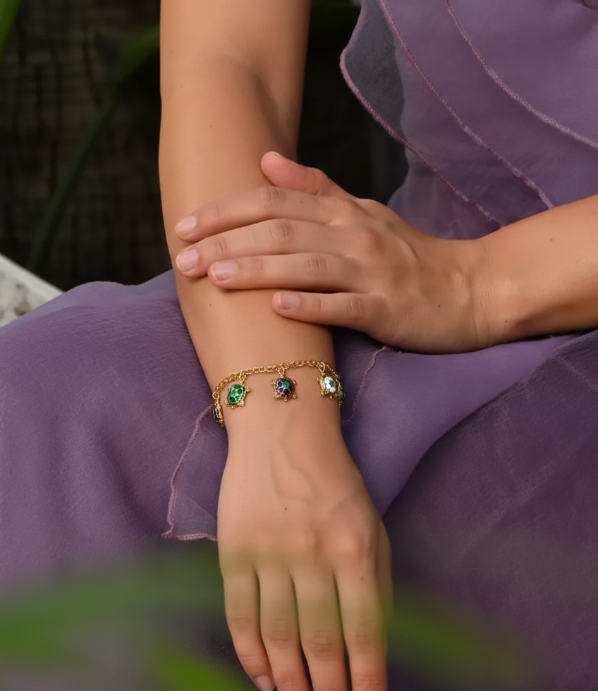 Turtle Charm - Emerald