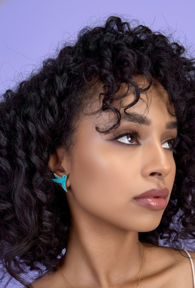 Hummingbird Earrings - Turquoise