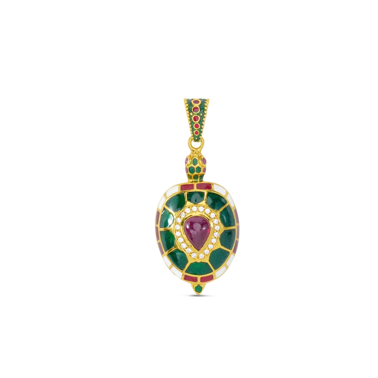 Turtle Glam - Ruby Pendant
