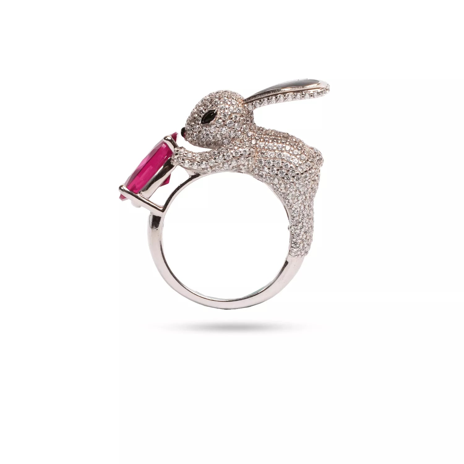 Crystal Bunny Treasure Ring
