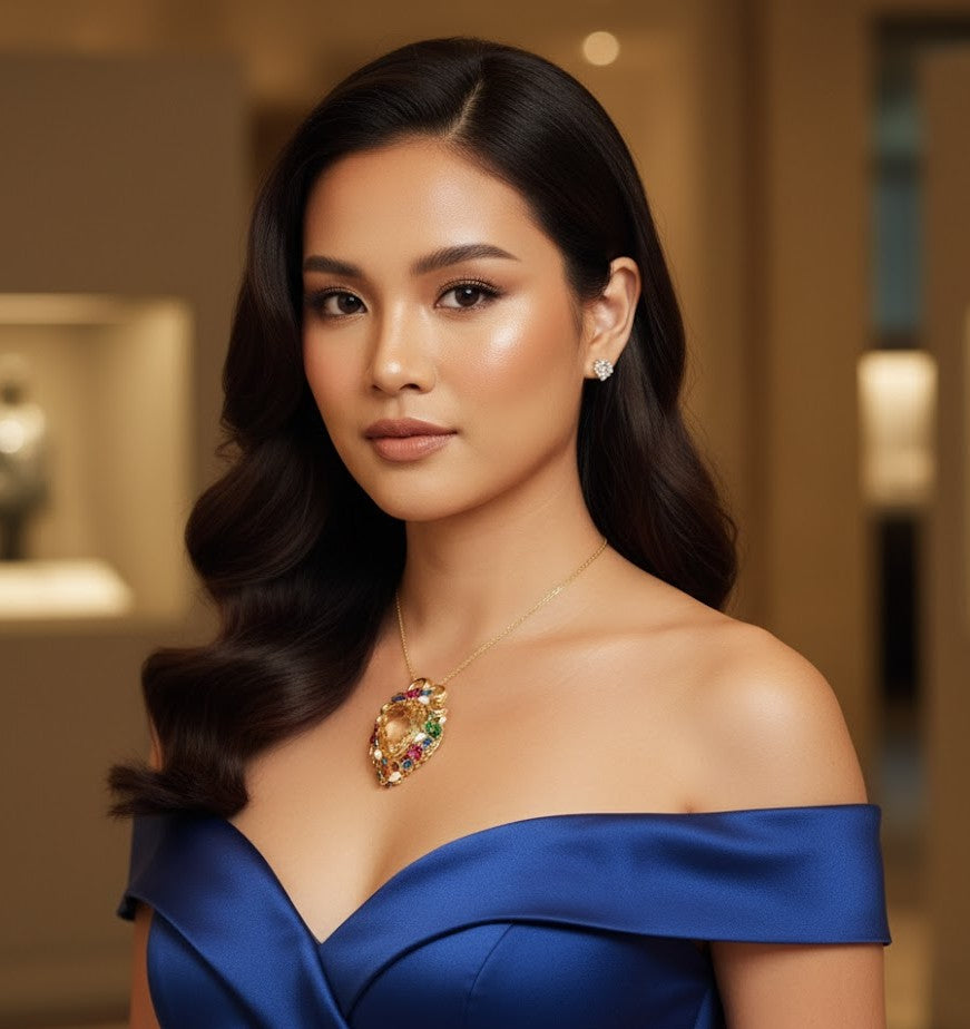 Golden Bloom Citrine Pendant