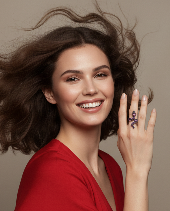 Midnight Serpent Wrap Ring