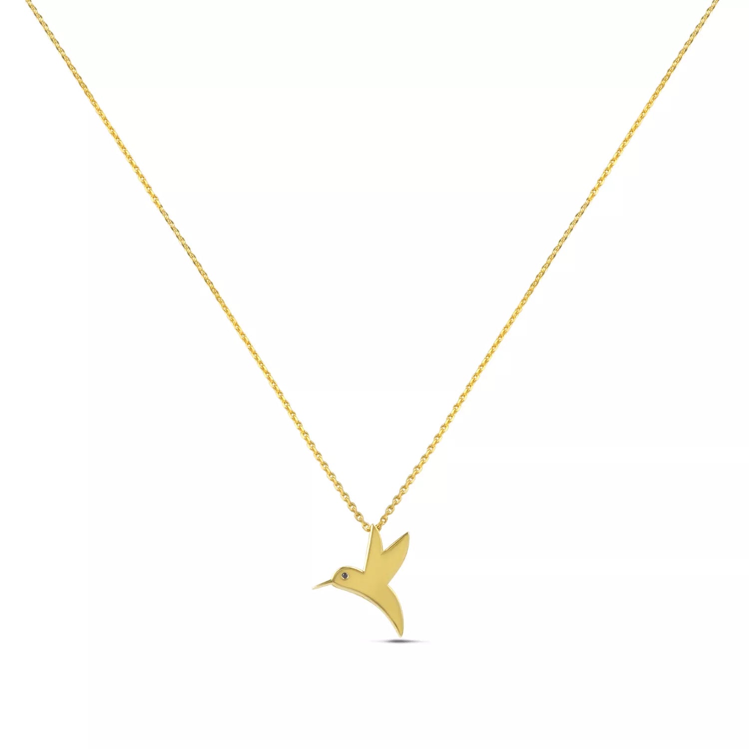 Gold Hummingbird Necklace