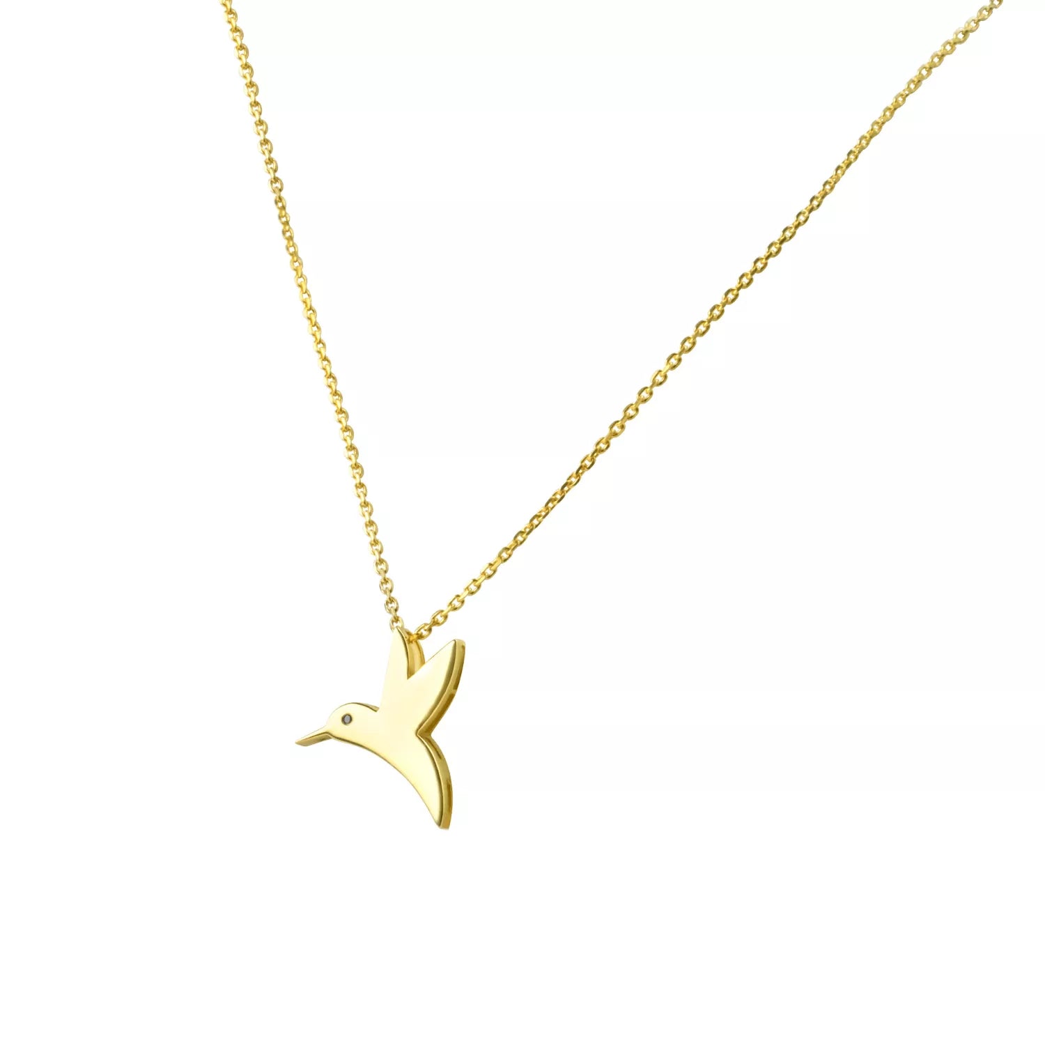 Gold Hummingbird Necklace