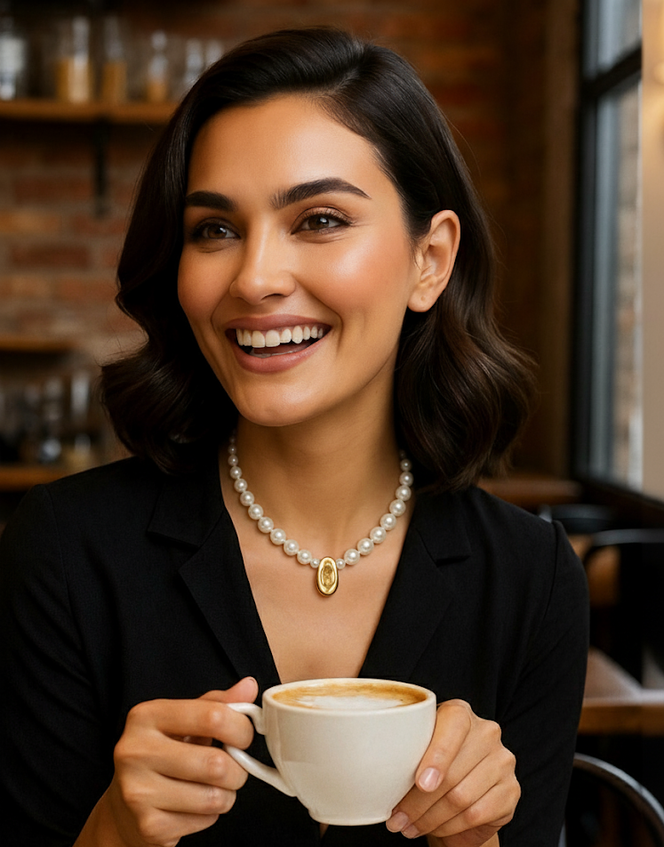 Golden Lumina Pearl Necklace