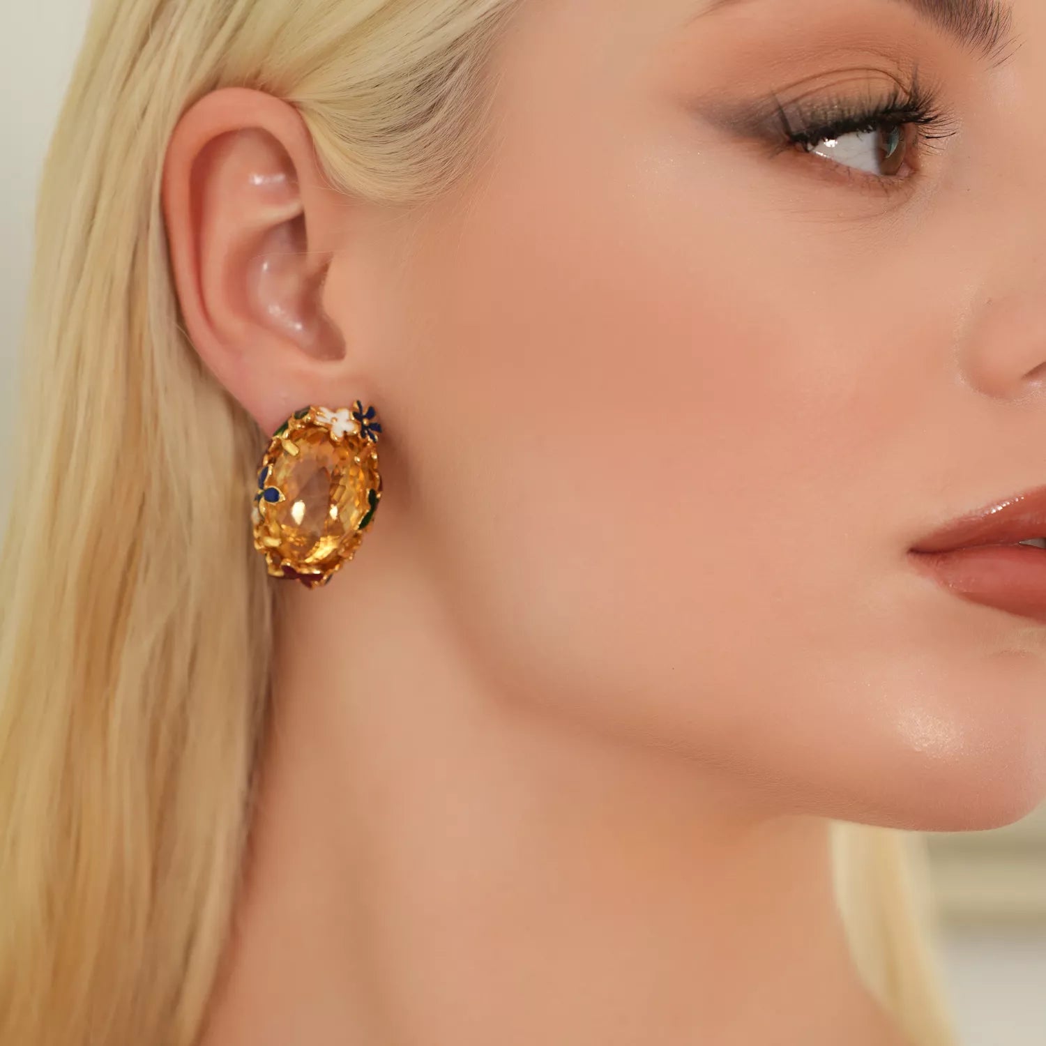 Golden Bloom Citrine Earrings